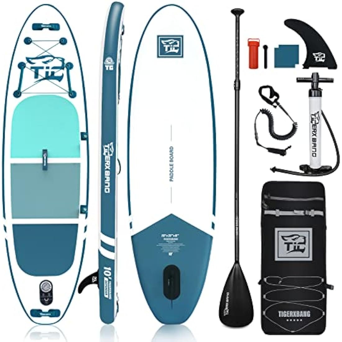 TIGERXBANG Inflatable Stand Up Paddle Board – 10'6" Ultra-Light PVC SUP