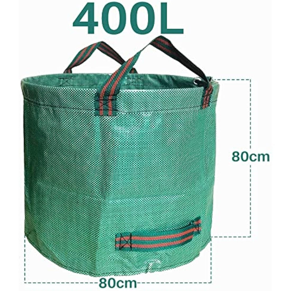 Singwow Heavy Duty Garden Waste Bags | 400L Reusable Leaf Sacks (2 Pack)