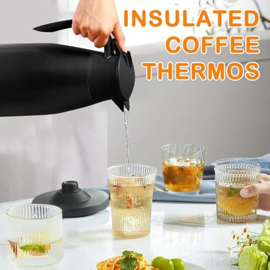 2-Pack 68oz Thermal Coffee Carafe | Stainless Steel Jug