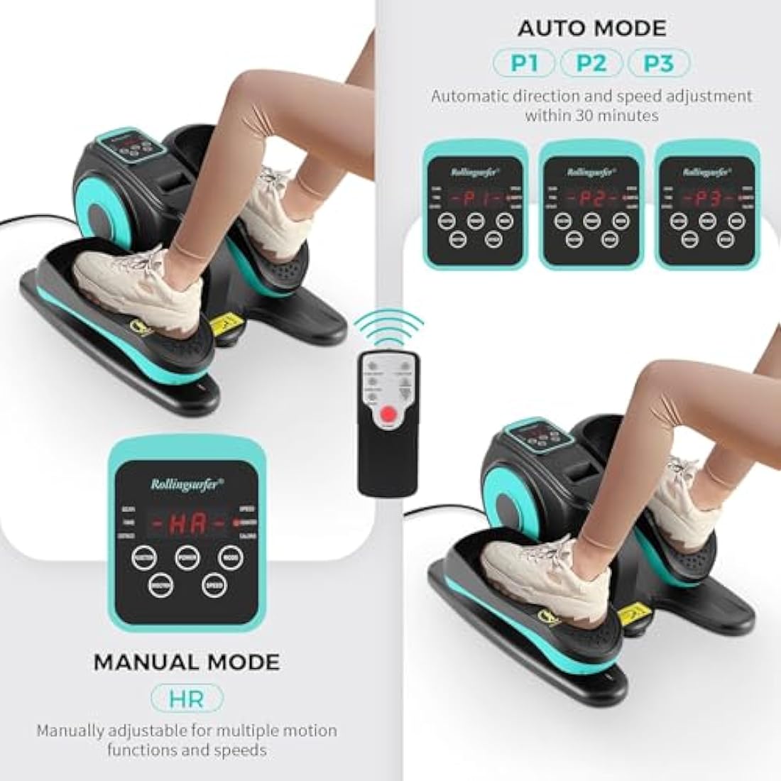 Rollingsurfer Under Desk Elliptical - Electric Seated Pedal Leg Exerciser