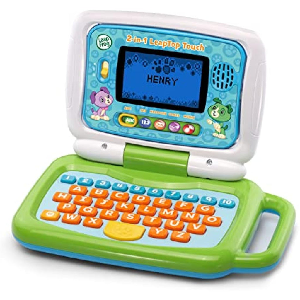 LeapFrog 2-in-1 LeapTop Touch – Kids Learning Laptop & Tablet, Green