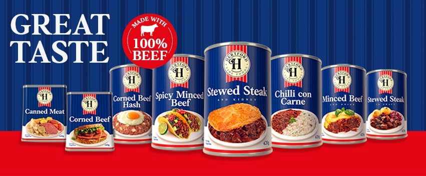 Hertford Fine Foods Canned Beef – 12 x 340g Bulk Pack Pantry Staple