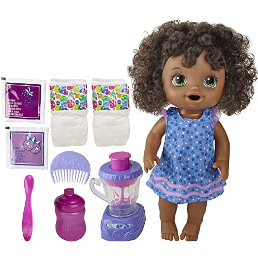 Baby Alive Magical Mixer Baby Doll – Blueberry Blast with Toy Blender