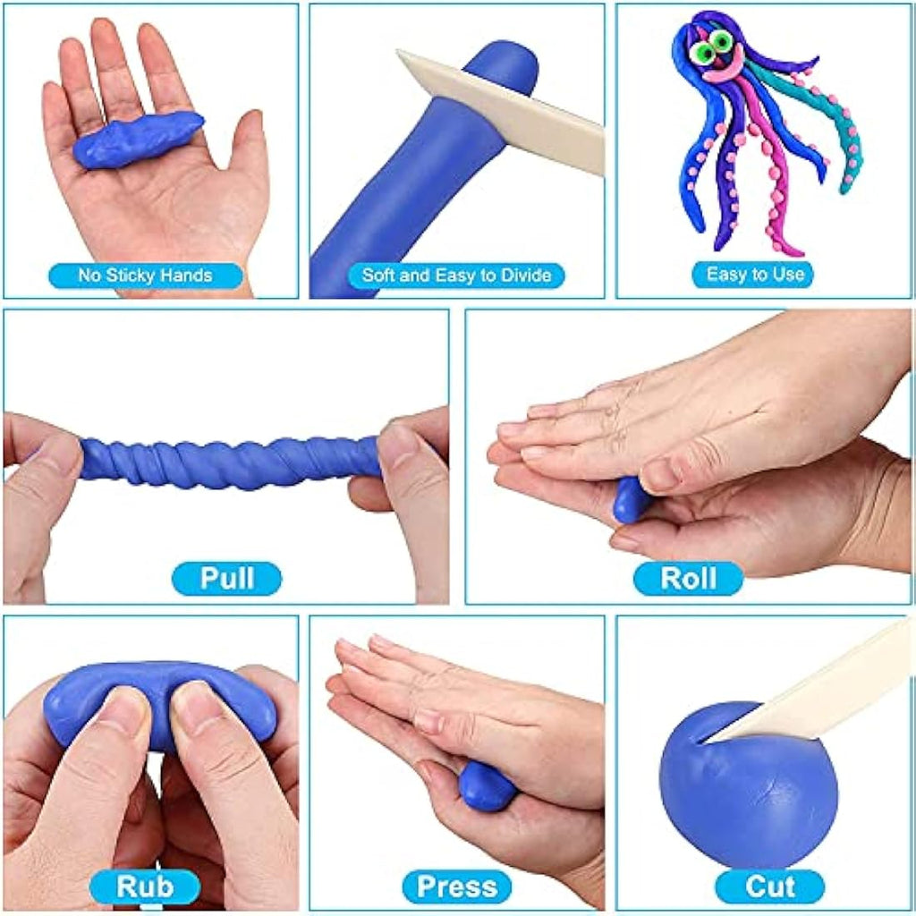 36 Colours Polymer Clay Kit – Non-Toxic DIY Modeling Clay