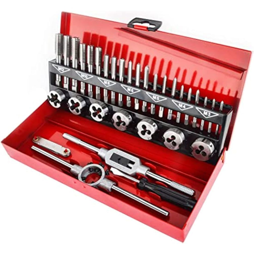 Gunpla 32-Piece Tap and Die Set | Tungsten Alloy Steel Metric Threading Kit