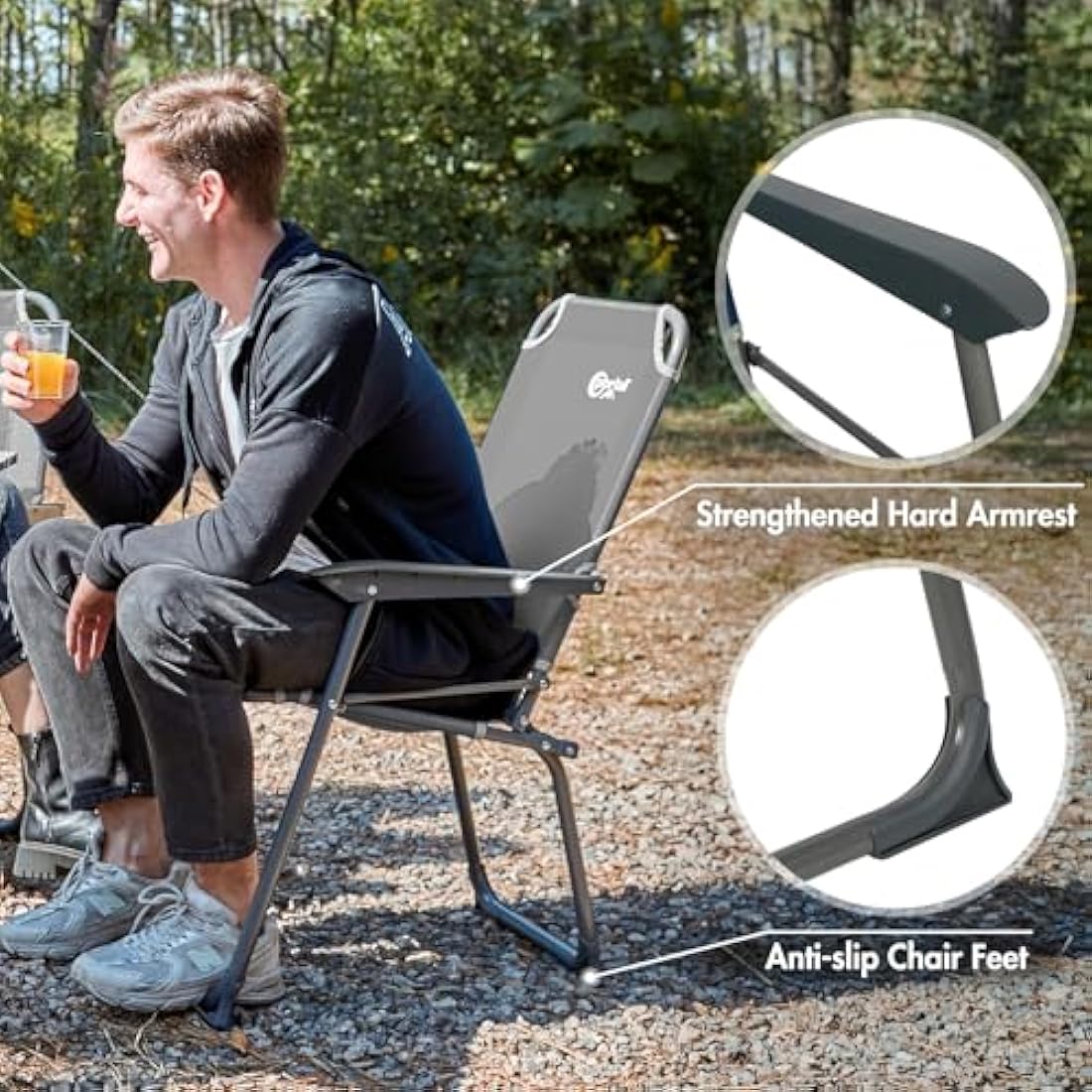 Portal Folding Camping Chair – Lightweight High Back Portable Garden Seat