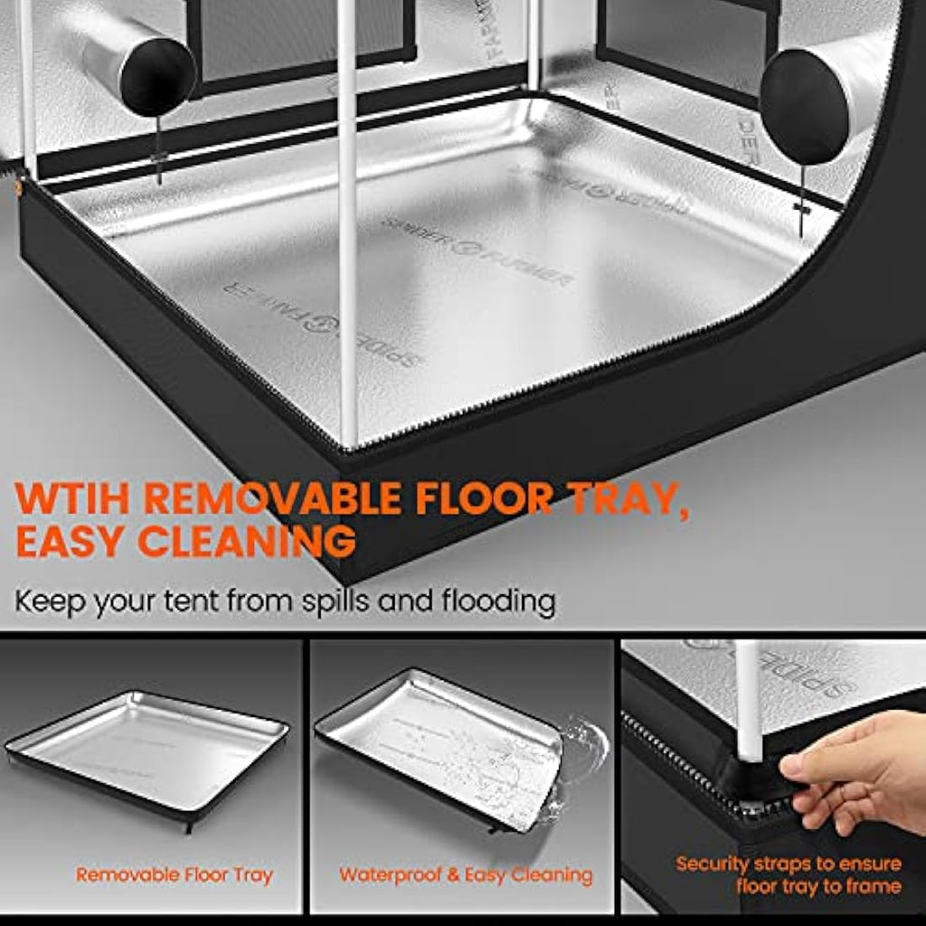 Spider Farmer 4'x4' Grow Tent | 1680D Mylar Hydroponic Indoor Tent