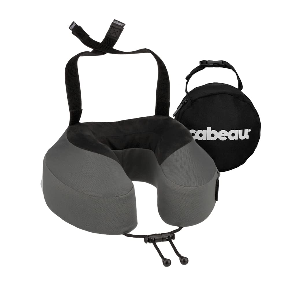 Cabeau Evolution S3 Travel Pillow – Memory Foam Neck Support with Straps