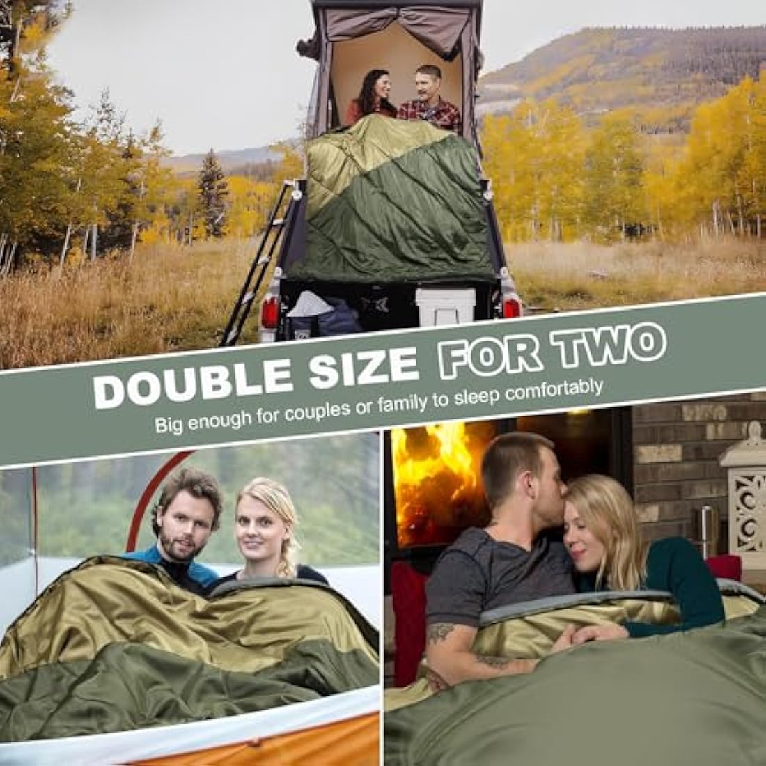 Mcota Double Sleeping Bag | XL Queen Size Waterproof Camping Gear
