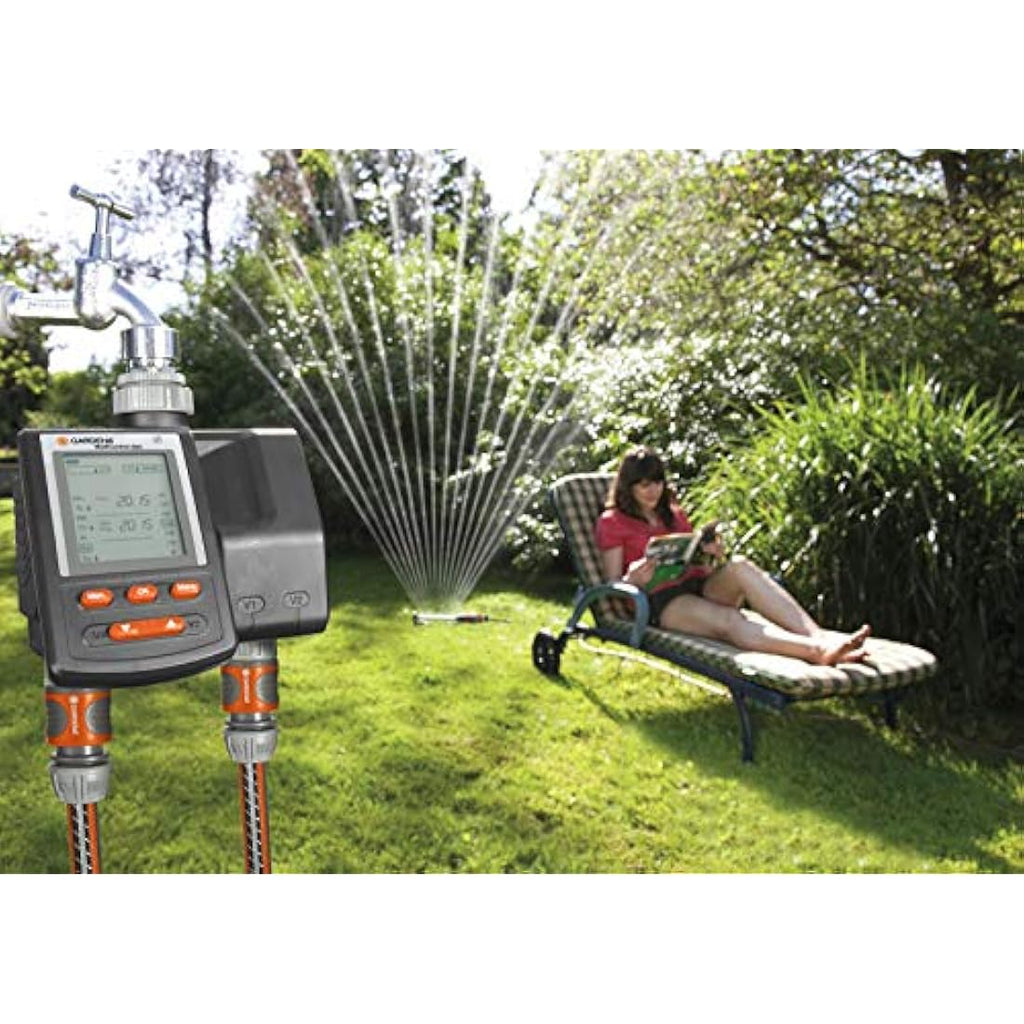Gardena MultiControl Duo Automatic Irrigation Timer | Dual Outlet Control