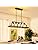Jolof Store 5-Light Linear Farmhouse Chandelier | Rustic Wood Grain