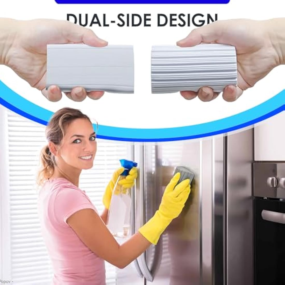 6-Pack Damp Clean Duster Sponge – Reusable PVA Cleaning Brush