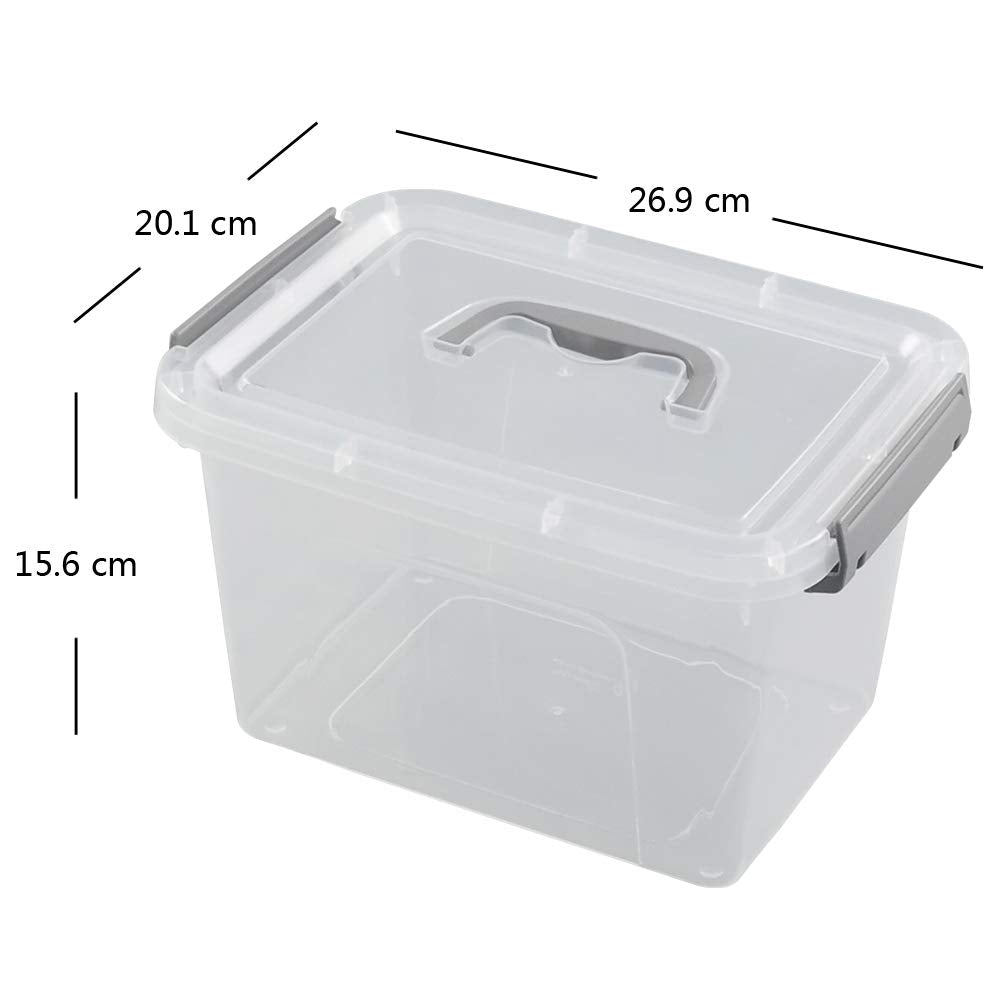 Dynko Plastic Storage Boxes, Clear Containers, Boxes with Lids Set of 4 - image 2
