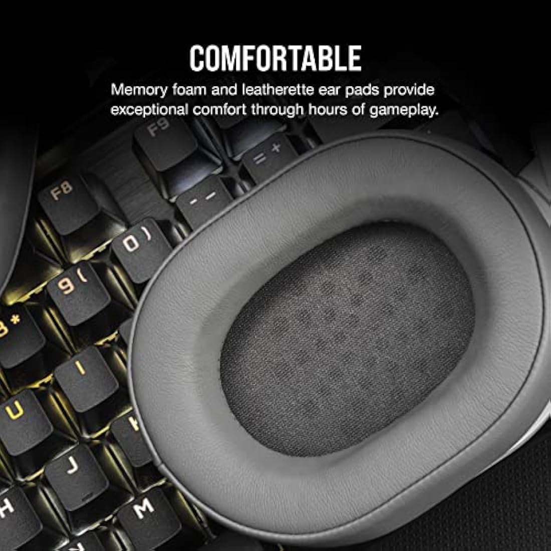 Corsair HS55 Stereo Wired Gaming Headset – Lightweight – White