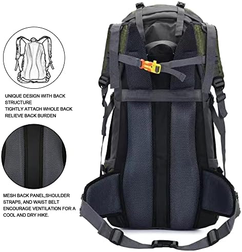 Jolof Store 60L Waterproof Hiking Backpack – Lightweight Camping Rucksack