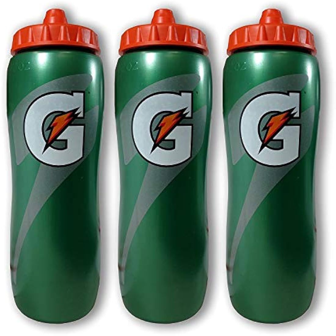 Gatorade 32oz Squeeze Water Bottle – Leakproof Contour Style, 3 Pack