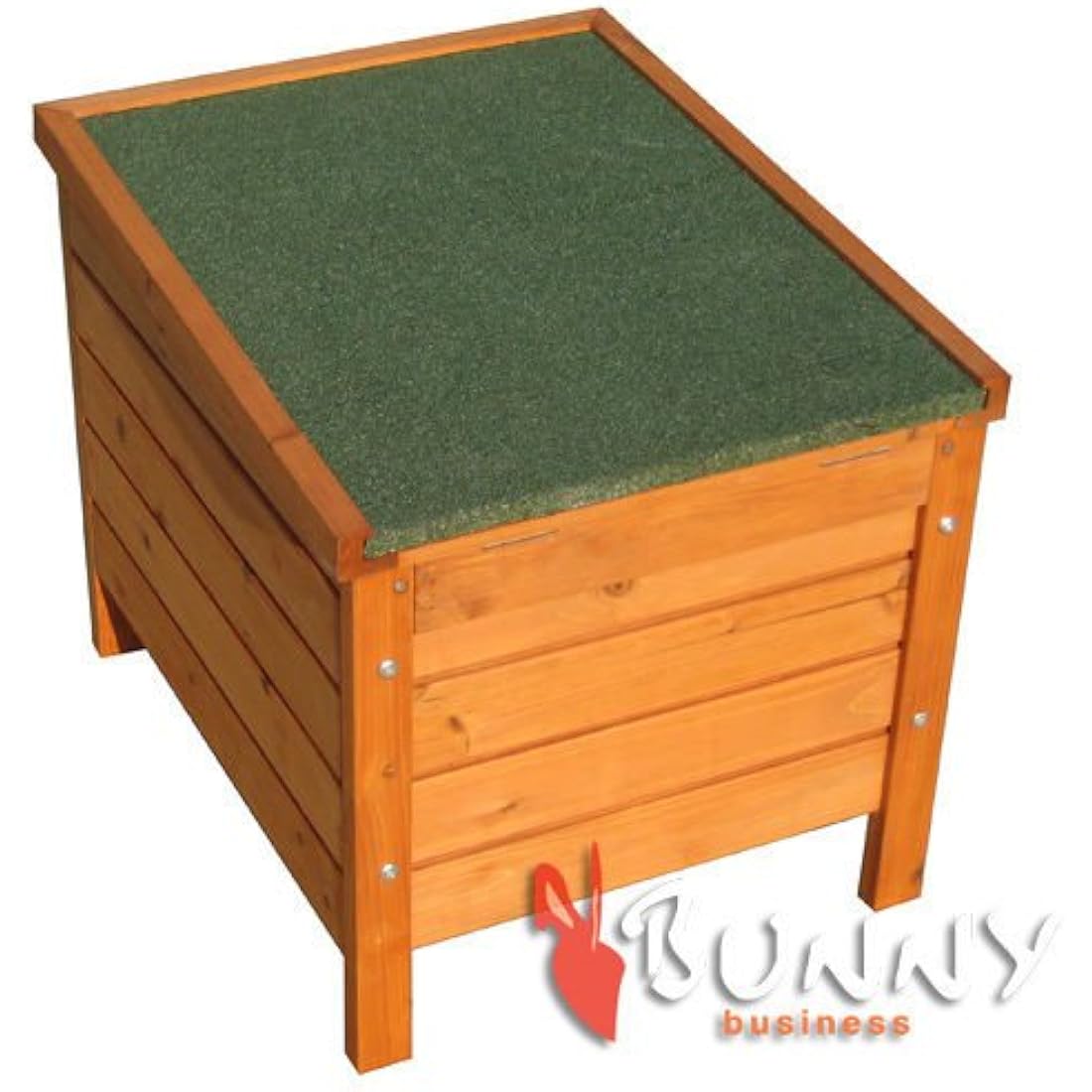 Bunny Business Wooden Pet Hide House | Weatherproof Rabbit Hutch, Natural