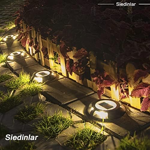 Siedinlar Solar Deck Lights – IP68 Waterproof Ground Lights, 4 Pack