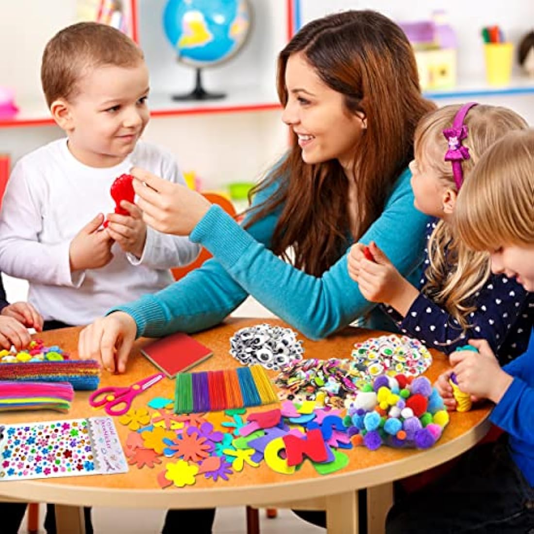 2000+ Pcs Kids Craft Supplies Kit - DIY Art Box Ages 4-8