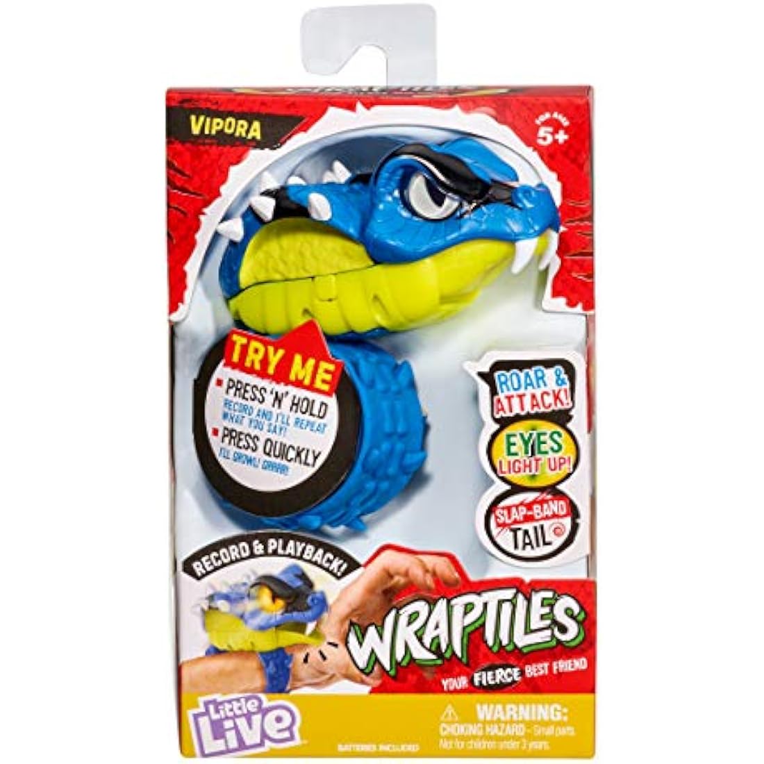 Little Live Wraptiles Vipora - Interactive Electronic Pet Toy Figure
