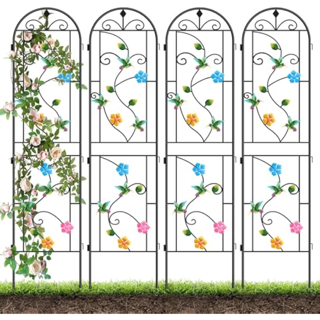 Jolof Store Hummingbird Garden Trellis | 2.2M Rustproof Metal Support