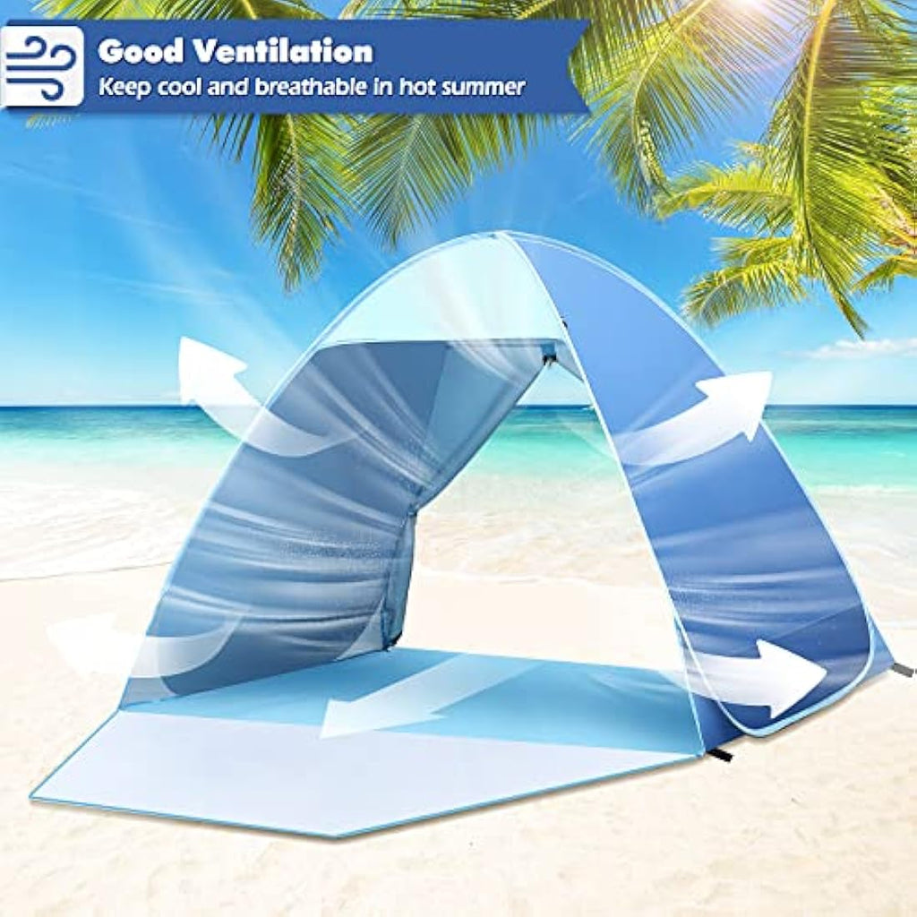 Jolof Store Pop Up Beach Tent – UV 50+ Portable Sun Shelter with Floor