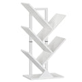 HOOBRO Tree Book Shelf 71 cm, 4-Tier Small Bookcase, Floor Free Standing Bookshelf, Desktop Bookcase, Display Book Magazine, White EWT04SJ01G1 - image 1