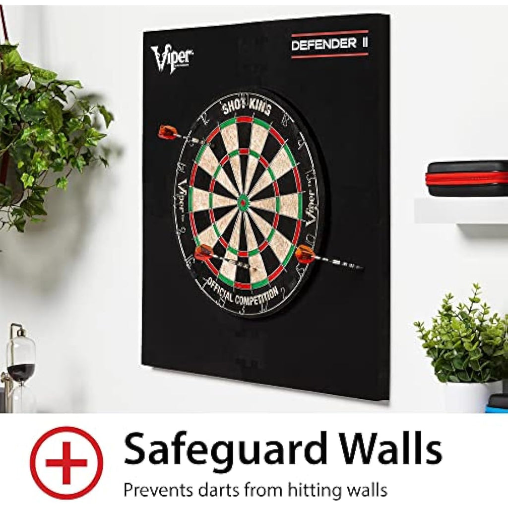 Viper Defender II Sisal Dartboard Bundle with Wall Protector & 21 Darts