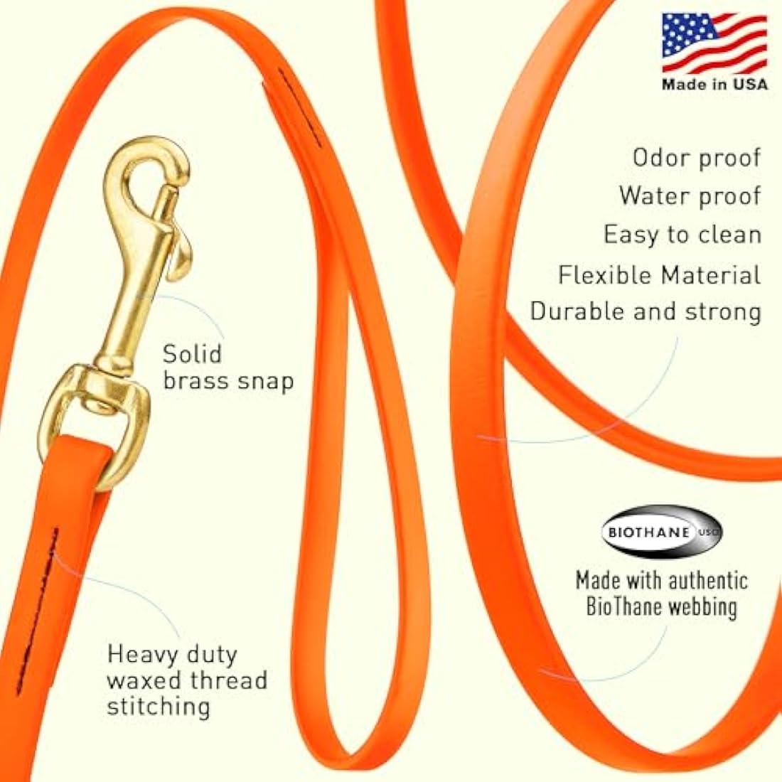 Viper Biothane Waterproof Tracking Lead – Durable Dog Long Line
