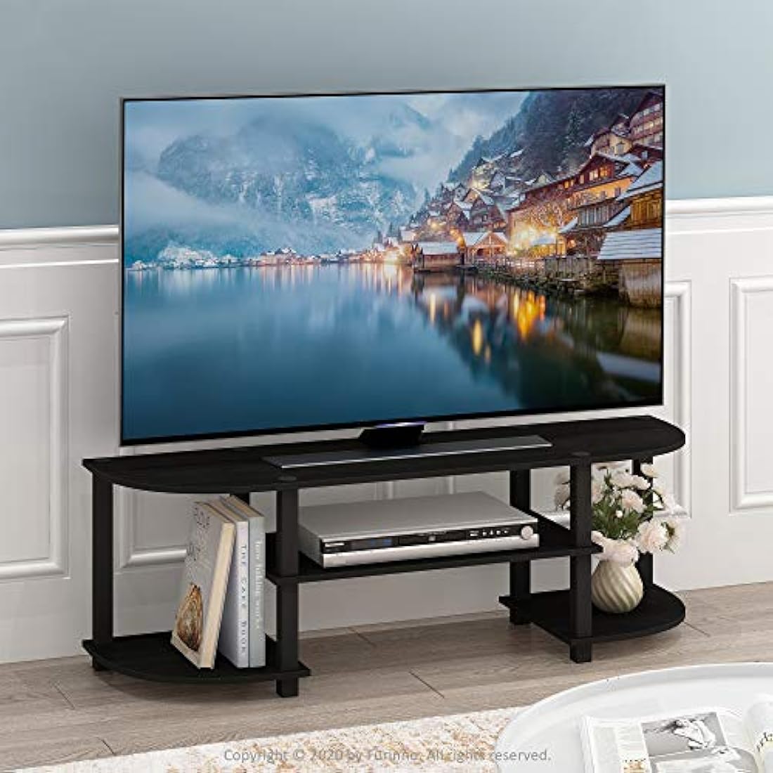 Furinno Wide TV Stand Entertainment Center for 55 Inch TV - Espresso