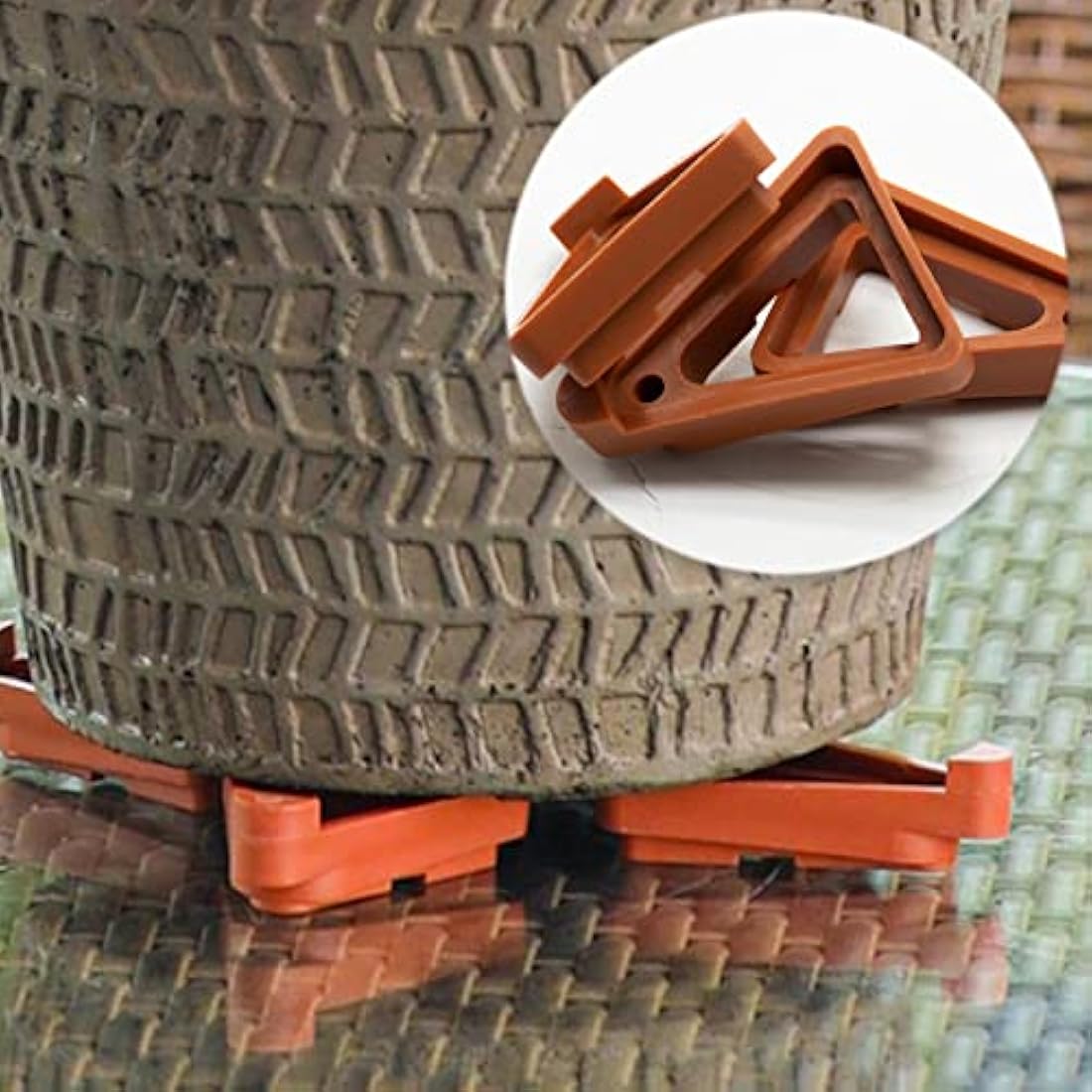 SZXMDKH 24-Pack Triangle Plant Pot Feet – Invisible Outdoor Pot Risers