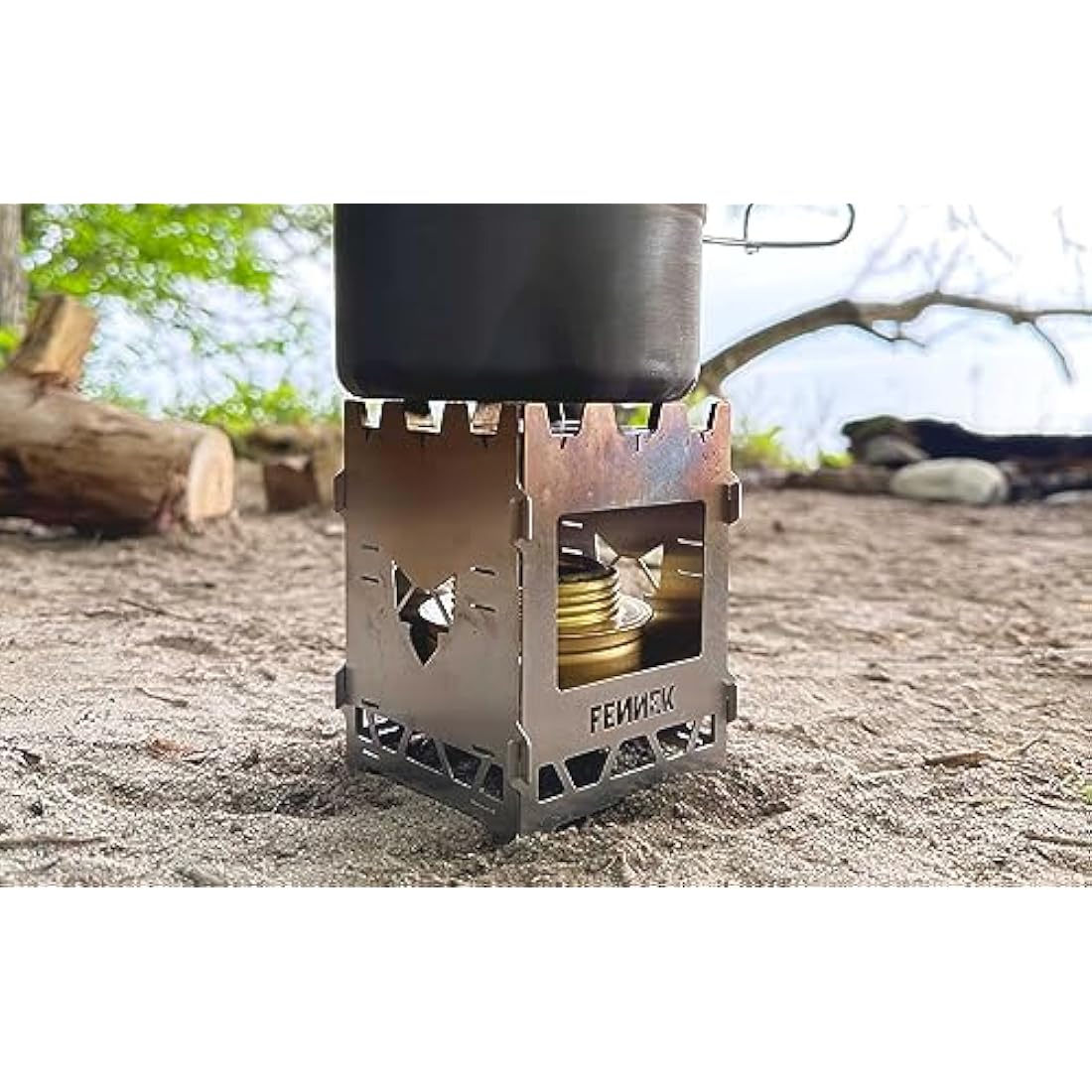 FENNEK Hobo Solo Portable Stove | Ultralight Stainless Steel Wood Burner