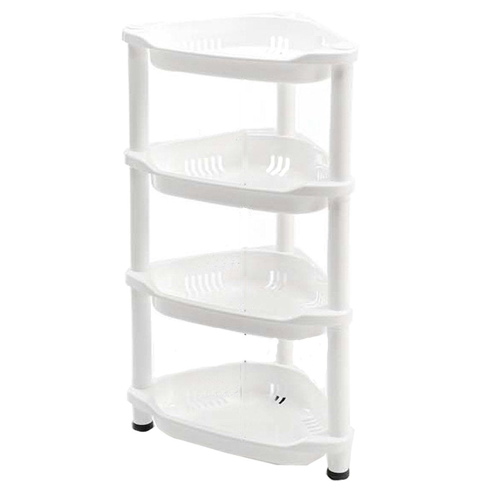 Macallen 4-Tier Bathroom Corner Shelf – Freestanding Plastic Storage Caddy