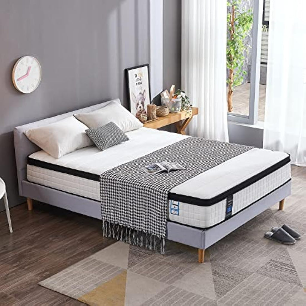 Inofia King Hybrid Mattress – 10.6 Inch Memory Foam & Pocket Sprung