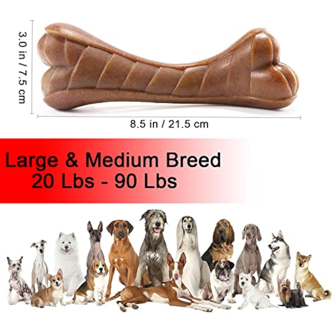 Indestructible Dog Chew Toy – Beef Flavor Durable Nylon