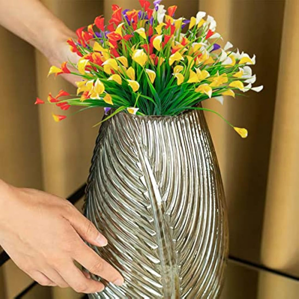 12Pcs Artificial Calla Lily Flowers – UV Resistant Faux Plants