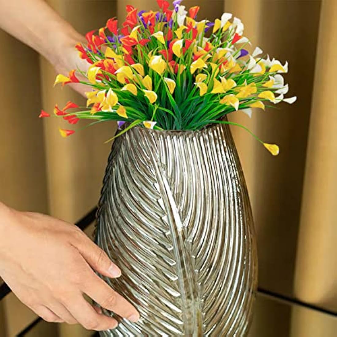 12Pcs Artificial Calla Lily Flowers – UV Resistant Faux Plants