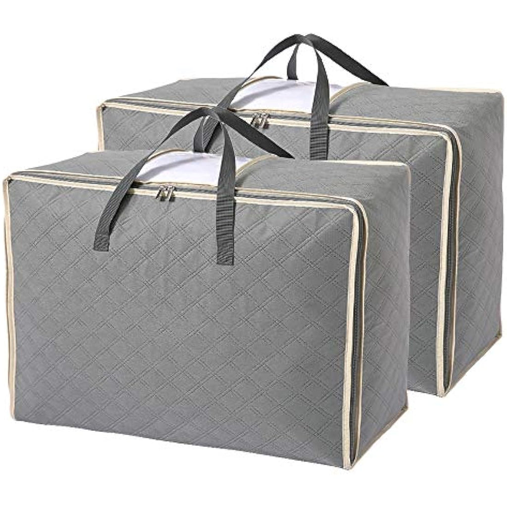 Astoryou 105L Large Storage Bags | 2-Pack Breathable Underbed Duvet Bags
