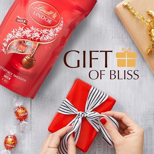 Lindt Lindor Milk Chocolate Truffles – 1kg Bulk Bag (Approx. 80 Balls)