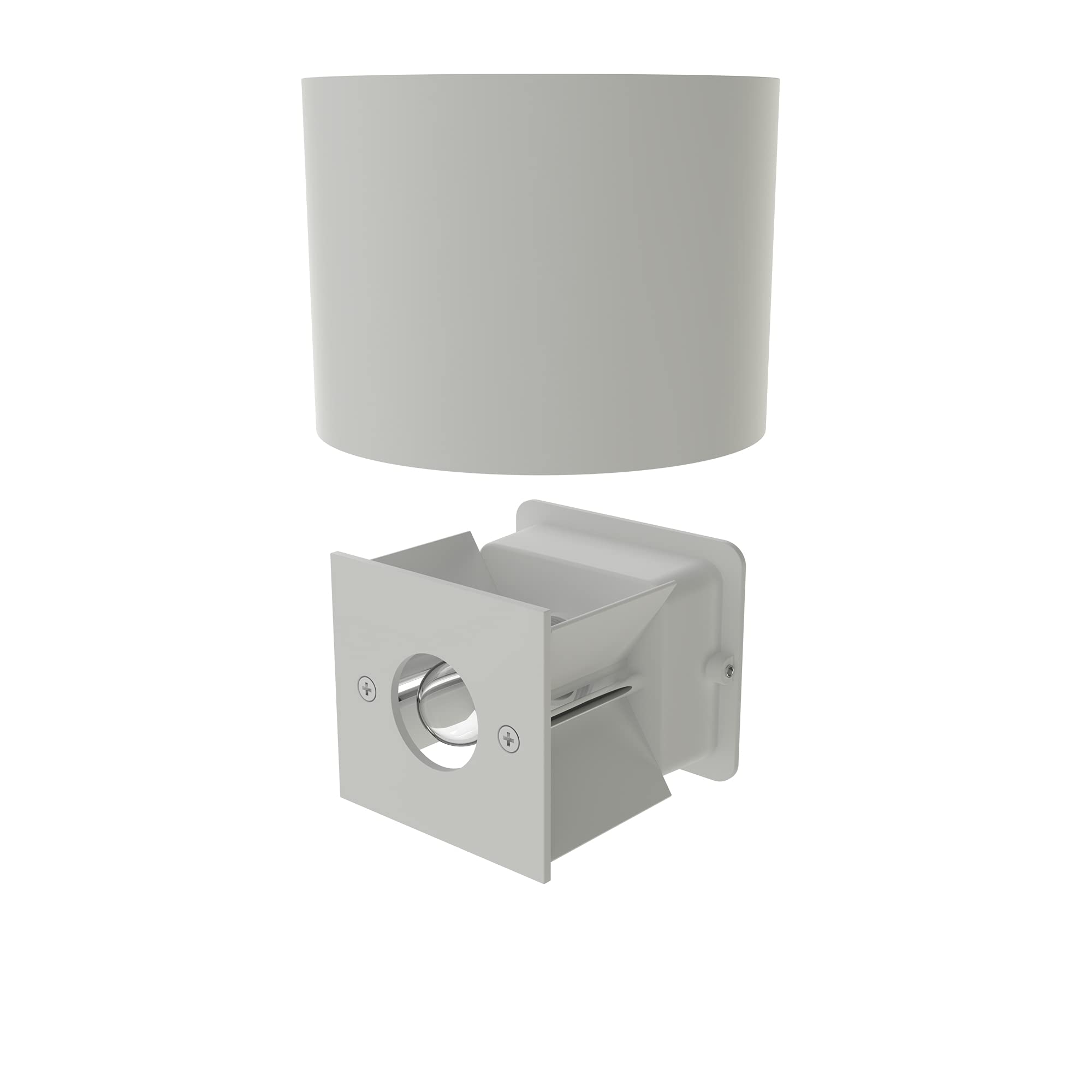 ledscom.de RUNEL Outdoor Wall Light - IP65 Up/Downlight, Matt White, 2-Pack