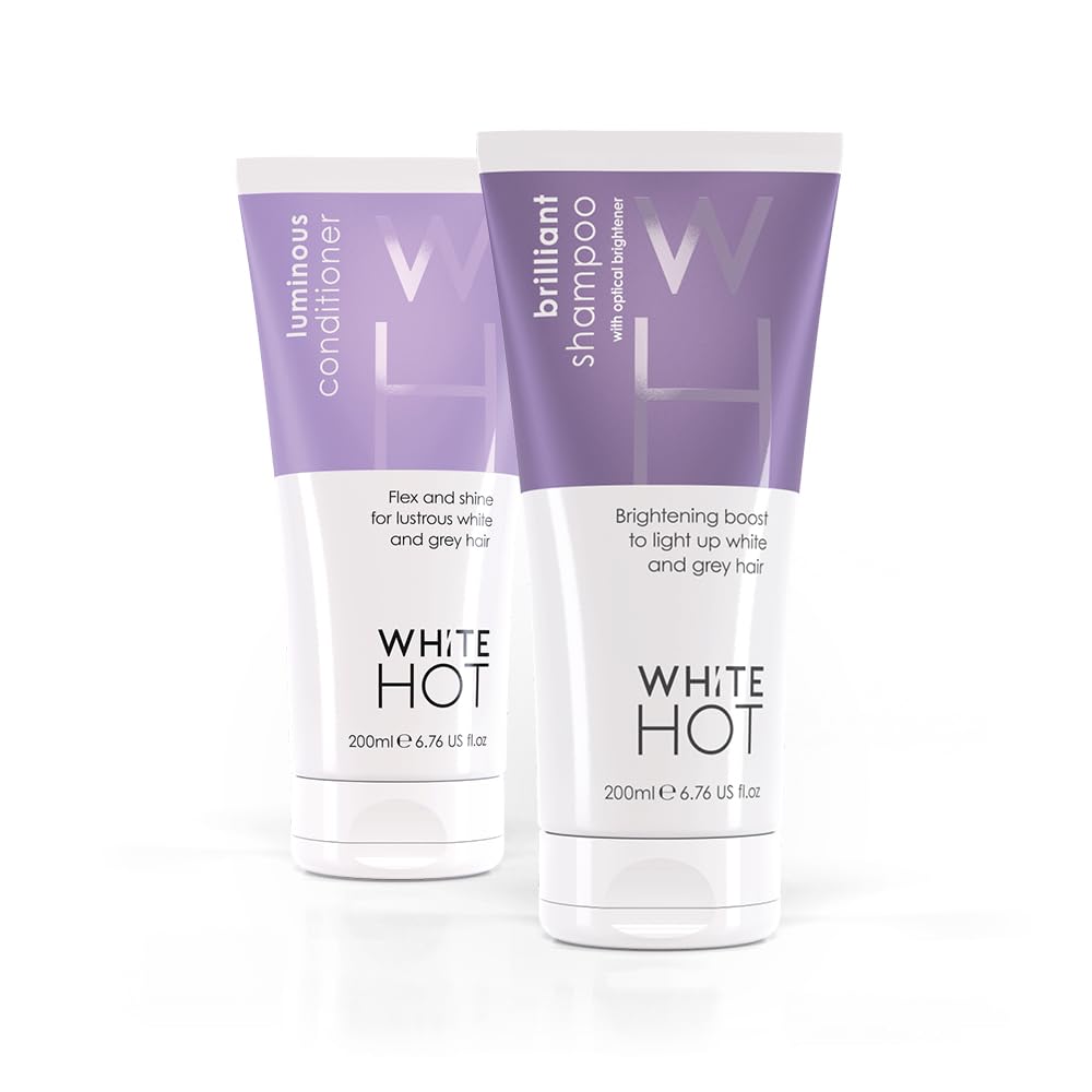 White Hot Brighten Duo: Purple Shampoo & Conditioner for Grey Hair 200ml