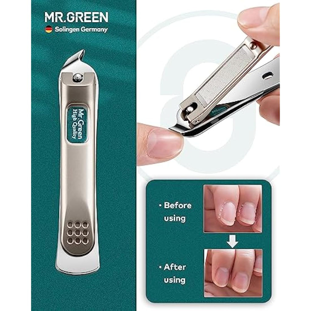 MR.GREEN 3 Pcs Stainless Steel Manicure Set | Professional Nail Clipper Kit