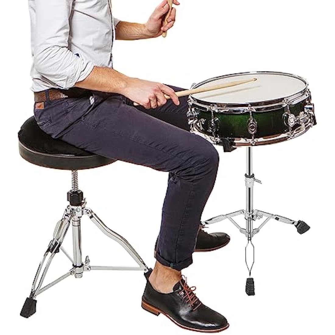 Aleawol Snare Drum Stand | Double Braced Adjustable Height 16-22 Inch