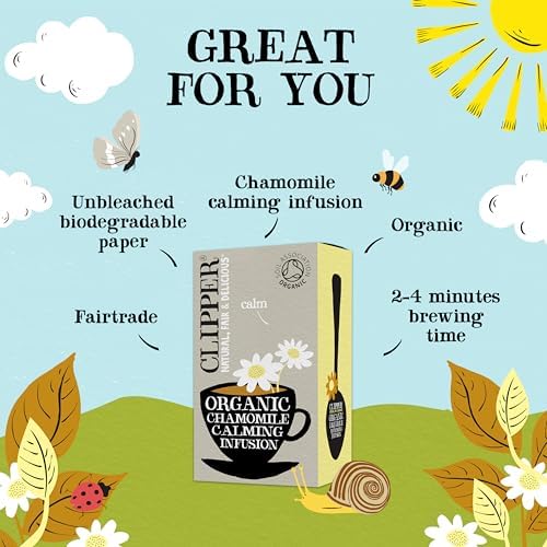 Clipper Organic Chamomile Tea Bags – 120 Caffeine-Free Herbal Sachets