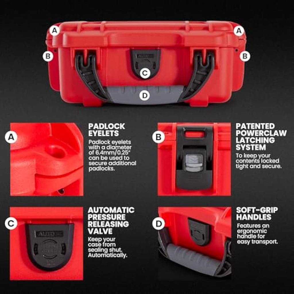 Nanuk 903 First Aid Case – Waterproof IP67 Impact Resistant Red