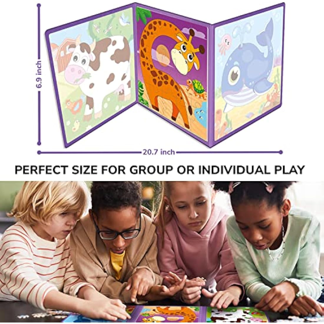 Quokka Magnetic Animal Puzzles - 20 Piece Travel Jigsaw Book for Toddlers
