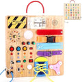 Konijiwa Montessori Busy Board | 23-in-1 Wooden LED Sensory Toy