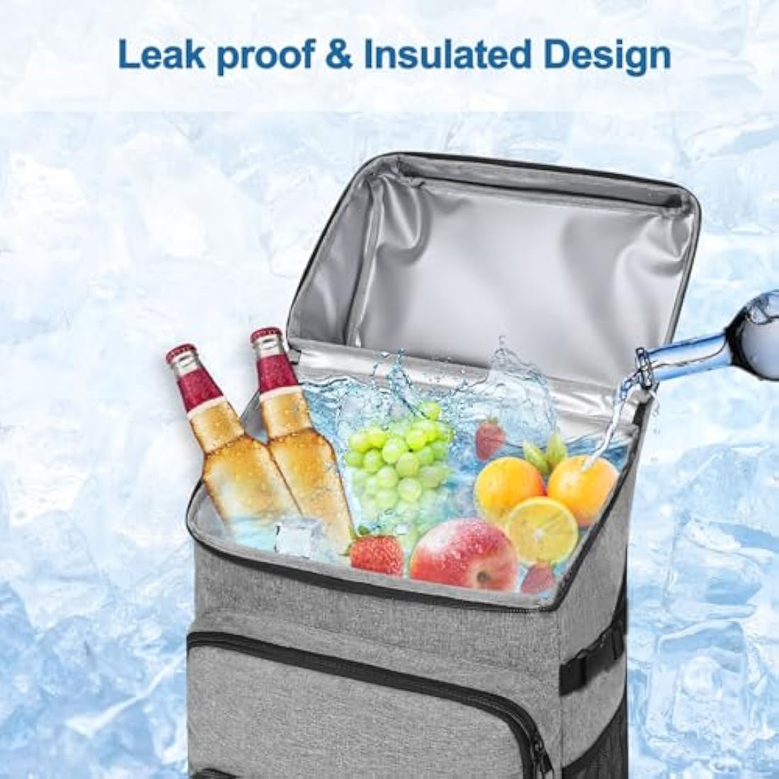 MOSISO Insulated Cooler Backpack – 40 Cans Large Leakproof Soft Bag