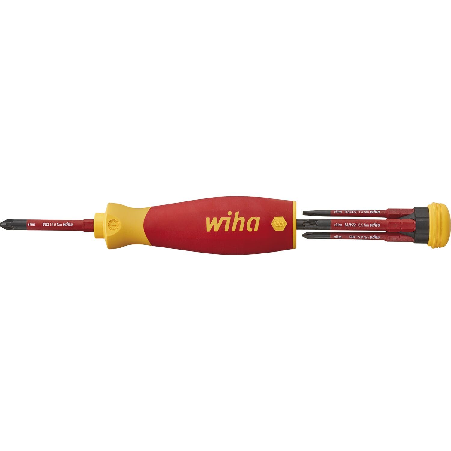 Wiha VDE PocketMax Insulated Screwdriver Set - 4pc PH/PZ/SL Red