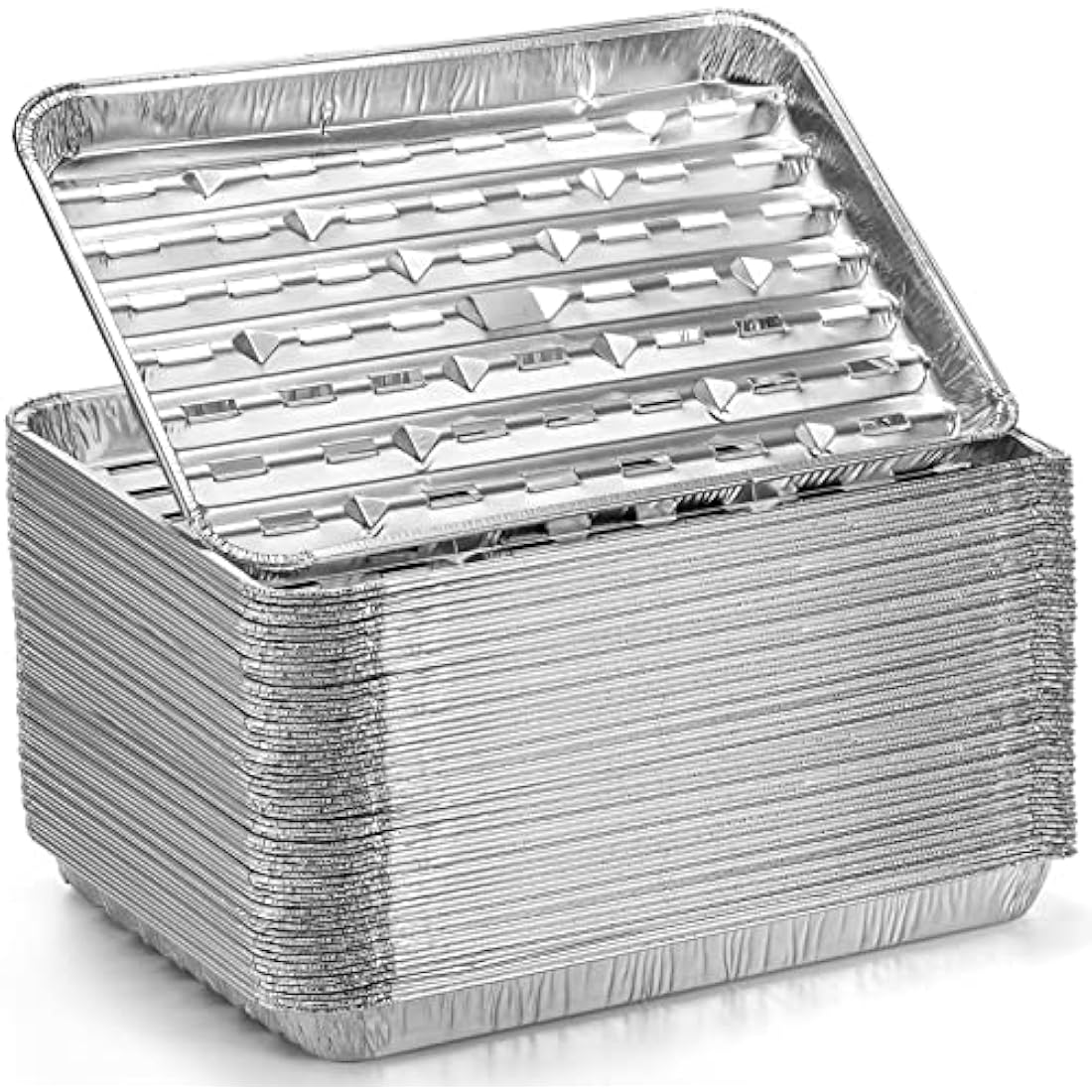 Yesland 30 Pack Disposable Aluminum Grill Trays with Holes for BBQ